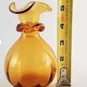 Blown Glass Amber Vase